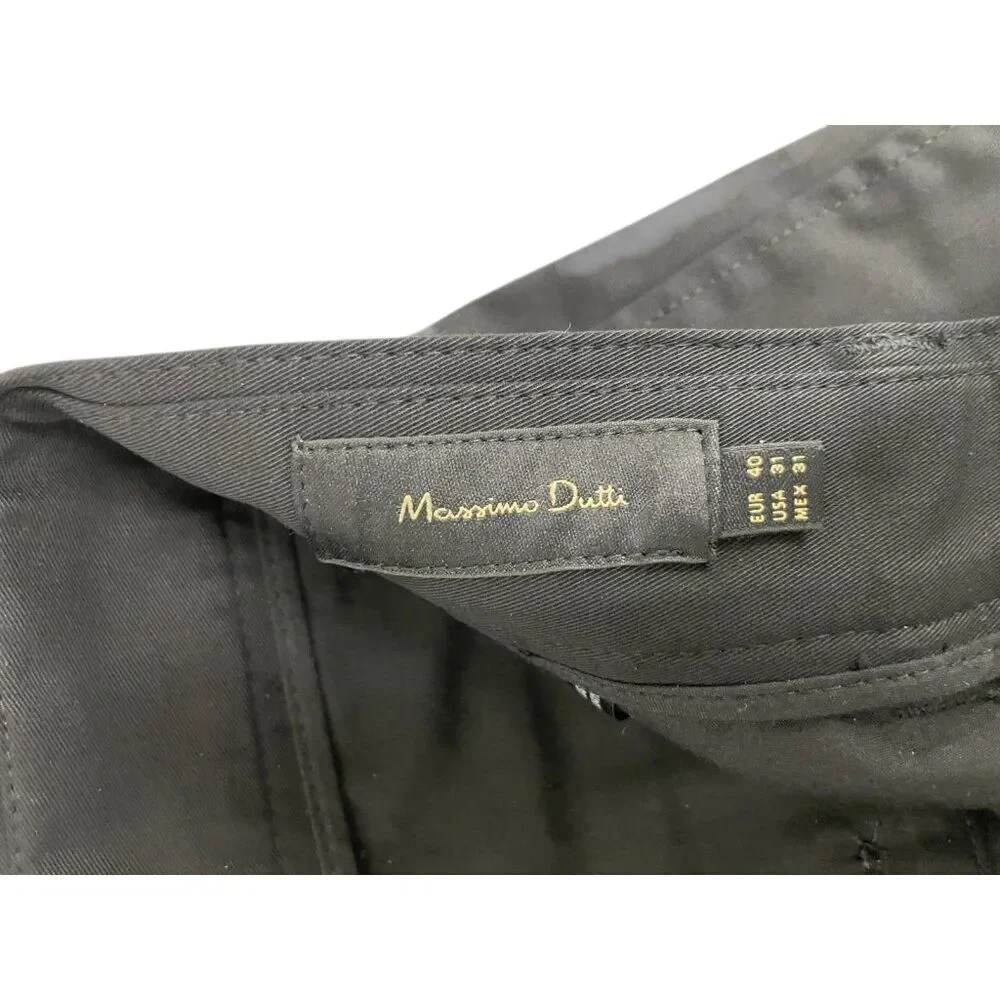 Massimo Dutti Men Dress Pants trouser EU 40 US 31 Black Relaxed Fit 0013/018 NWT